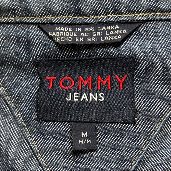 Vintage Tommy Hilfiger Tommy Jeans Shiny Denim Utility Jacket - Picture 5 of 5